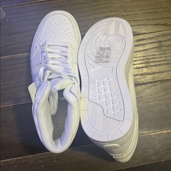 Pretty little thing White High-Top Sneakers - Classic Athletic Style - Picture 5 of 8